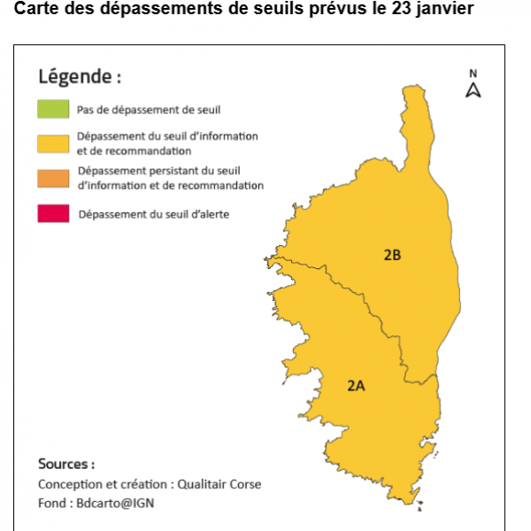 Episode de pollution - jeudi 23 janvier