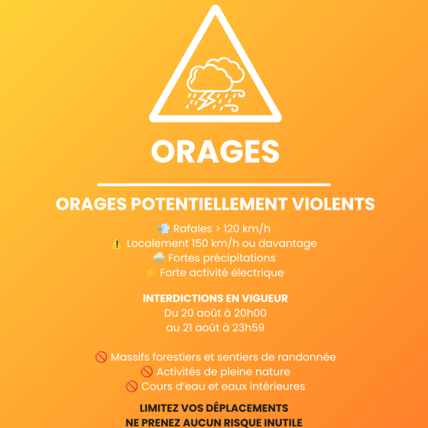 Vigilance orange Orages en Haute-Corse